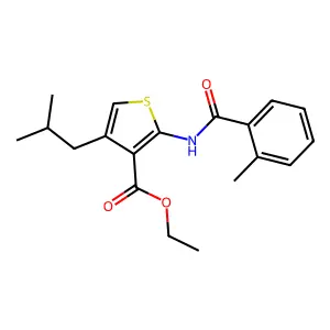 Ethyl 4-isobutyl-2-(2-methylbenzamido)thiophene-3-carboxylate structure