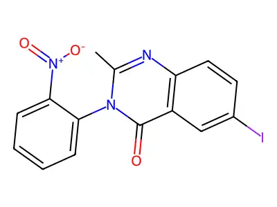 6-iodo-2-methyl-3-(2-nitrophenyl)quinazolin-4(3H)-one structure