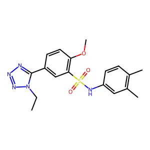 N-(3,4-dimethylphenyl)-5-(1-ethyl-1H-tetrazol-5-yl)-2-methoxybenzenesulfonamide structure