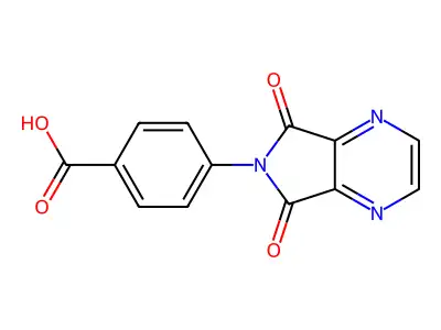 4-(5,7-dioxo-5,7-dihydro-6H-pyrrolo[3,4-b]pyrazin-6-yl)benzoic acid structure