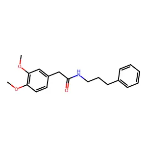 2-(3,4-dimethoxyphenyl)-N-(3-phenylpropyl)acetamide structure