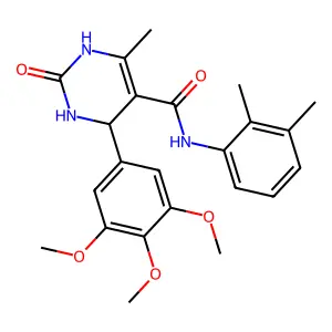 N-(2,3-dimethylphenyl)-6-methyl-2-oxo-4-(3,4,5-trimethoxyphenyl)-1,2,3,4-tetrahydropyrimidine-5-carboxamide structure