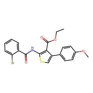 Ethyl 2-(2-bromobenzamido)-4-(4-methoxyphenyl)thiophene-3-carboxylate structure