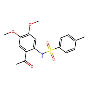 N-(2-acetyl-4,5-dimethoxyphenyl)-4-methylbenzenesulfonamide structure