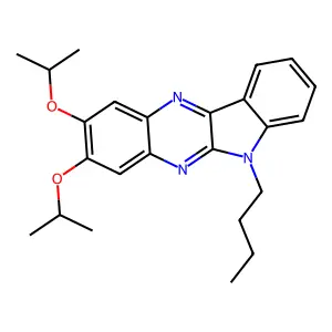 6-butyl-2,3-diisopropoxy-6H-indolo[2,3-b]quinoxaline structure