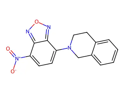 7-(3,4-dihydro-1H-isoquinolin-2-yl)-4-nitro-2,1,3-benzoxadiazole structure