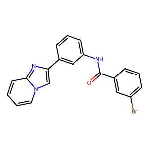 3-bromo-N-(3-imidazo[1,2-a]pyridin-2-ylphenyl)benzamide structure