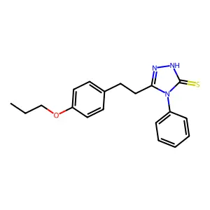 4-phenyl-5-[2-(4-propoxyphenyl)ethyl]-4H-1,2,4-triazole-3-thiol structure