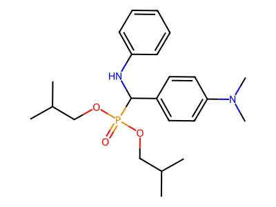 4-[anilino-[bis(2-methylpropoxy)phosphoryl]methyl]-N,N-dimethylaniline structure