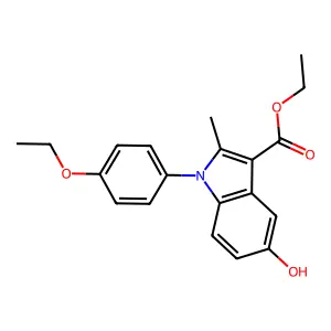 ethyl 1-(4-ethoxyphenyl)-5-hydroxy-2-methyl-1H-indole-3-carboxylate structure