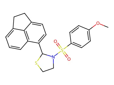 2-(1,2-Dihydroacenaphthylen-5-yl)-3-(4-methoxyphenyl)sulfonyl-1,3-thiazolidine structure