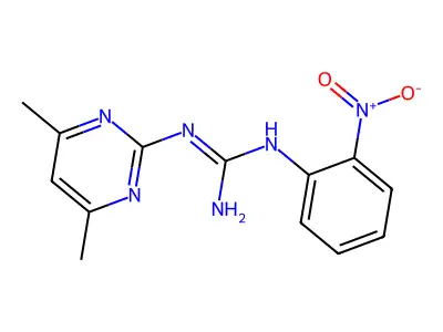 2-(4,6-Dimethylpyrimidin-2-yl)-1-(2-nitrophenyl)guanidine structure