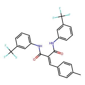 2-(4-Methylbenzylidene)-N(1),N(3)-bis(3-(trifluoromethyl)phenyl)malonamide structure
