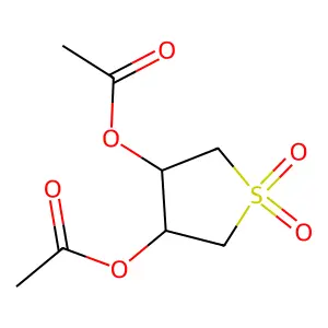 (3R,4S)-1,1-dioxidotetrahydrothiene-3,4-diyl diacetate structure