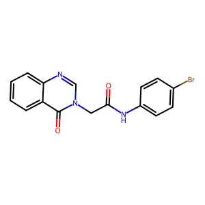 N-(4-bromophenyl)-2-(4-oxo-3(4H)-quinazolinyl)acetamide structure