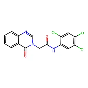 2-(4-oxoquinazolin-3-yl)-N-(2,4,5-trichlorophenyl)acetamide structure