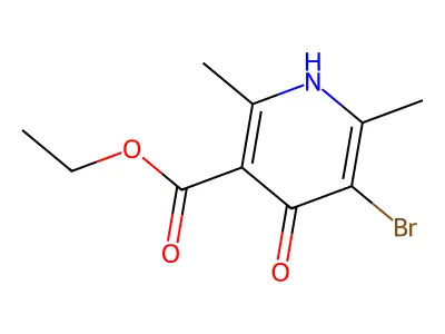 Ethyl 5-bromo-4-hydroxy-2,6-dimethylnicotinate structure