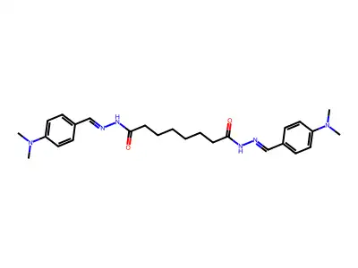 N'~1~,N'~8~-bis{(E)-[4-(dimethylamino)phenyl]methylidene}octanedihydrazide structure