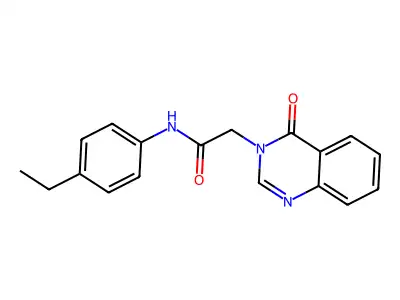 N-(4-ethylphenyl)-2-(4-oxoquinazolin-3-yl)acetamide structure