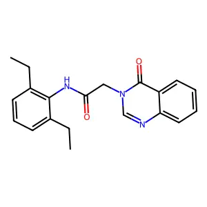 N-(2,6-diethylphenyl)-2-(4-oxo-3(4H)-quinazolinyl)acetamide structure
