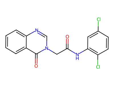 N-(2,5-dichlorophenyl)-2-(4-oxoquinazolin-3-yl)acetamide structure