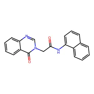 N-naphthalen-1-yl-2-(4-oxoquinazolin-3-yl)acetamide structure