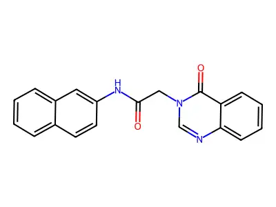 N-naphthalen-2-yl-2-(4-oxoquinazolin-3-yl)acetamide structure