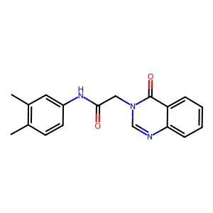 N-(3,4-dimethylphenyl)-2-(4-oxoquinazolin-3-yl)acetamide structure