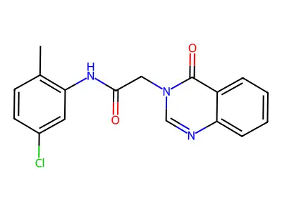 N-(5-chloro-2-methylphenyl)-2-(4-oxo-3(4H)-quinazolinyl)acetamide structure