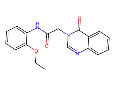 N-(2-ethoxyphenyl)-2-(4-oxo-3(4H)-quinazolinyl)acetamide structure