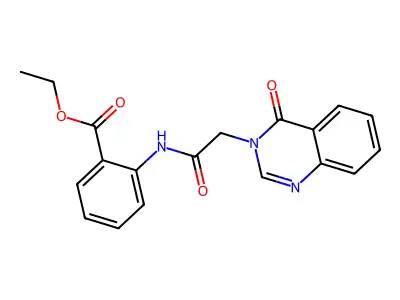 Ethyl 2-(((4-oxo-3(4H)-quinazolinyl)acetyl)amino)benzoate structure