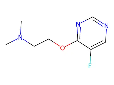 2-((5-Fluoropyrimidin-4-yl)oxy)-N,N-dimethylethanamine structure