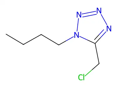 1-butyl-5-(chloromethyl)-1H-tetrazole structure