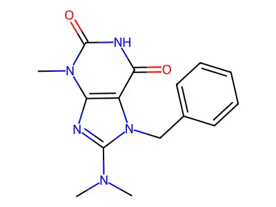 7-Benzyl-8-(dimethylamino)-3-methylpurine-2,6-dione structure
