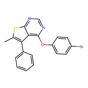 4-(4-Bromophenoxy)-6-methyl-5-phenylthieno[2,3-d]pyrimidine structure