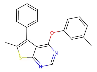 6-Methyl-4-(3-methylphenoxy)-5-phenylthieno[2,3-d]pyrimidine structure