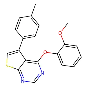 4-(2-Methoxyphenoxy)-5-(4-methylphenyl)thieno[2,3-d]pyrimidine structure