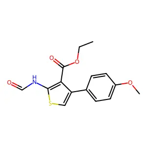 Ethyl 2-formamido-4-(4-methoxyphenyl)thiophene-3-carboxylate structure