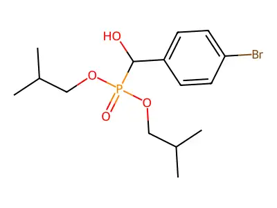 Bis(2-methylpropoxy)phosphoryl-(4-bromophenyl)methanol structure