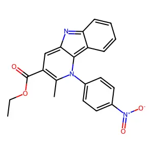ethyl 1-{4-nitrophenyl}-2-methyl-1H-pyrido[3,2-b]indole-3-carboxylate structure