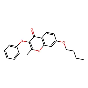 7-butoxy-2-methyl-3-phenoxy-4H-chromen-4-one structure