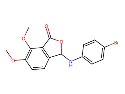 3-(4-Bromoanilino)-6,7-dimethoxy-2-benzofuran-1(3H)-one structure
