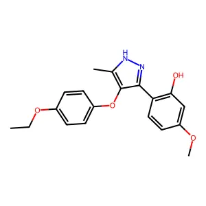 2-[4-(4-ethoxyphenoxy)-5-methyl-1H-pyrazol-3-yl]-5-methoxyphenol structure
