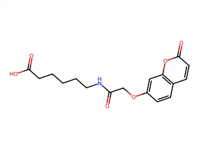 6-(2-((2-oxo-2H-chromen-7-yl)oxy)acetamido)hexanoic acid structure