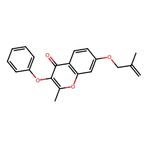 2-Methyl-7-(2-methyl-allyloxy)-3-phenoxy-chromen-4-one structure