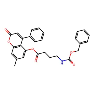 7-methyl-2-oxo-4-phenyl-2H-chromen-5-yl 4-{[(benzyloxy)carbonyl]amino}butanoate structure