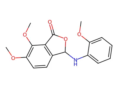 6,7-dimethoxy-3-((2-methoxyphenyl)amino)isobenzofuran-1(3H)-one structure