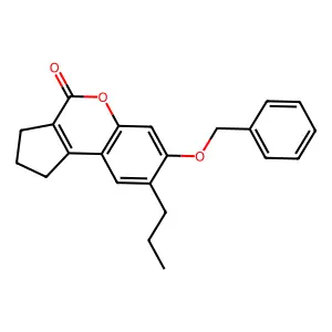 7-(benzyloxy)-8-propyl-2,3-dihydrocyclopenta[c]chromen-4(1H)-one structure
