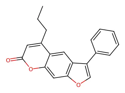 3-phenyl-5-propyl-7H-furo[3,2-g]chromen-7-one structure