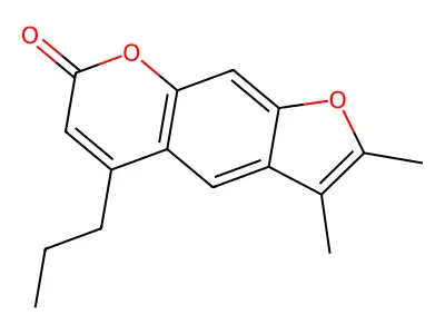 2,3-dimethyl-5-propyl-7H-furo[3,2-g]chromen-7-one structure